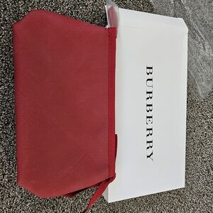 Burberry Red patterned beauty bag
